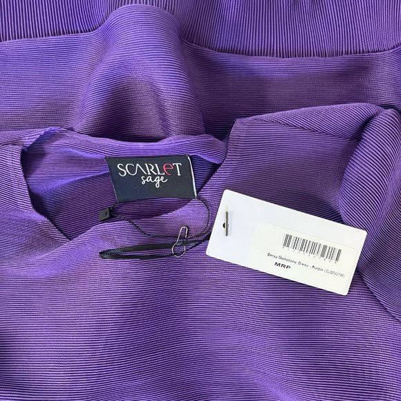 Scarlet Sage Betsy Shift Dress in Purple One Size New - Picture 3 of 3